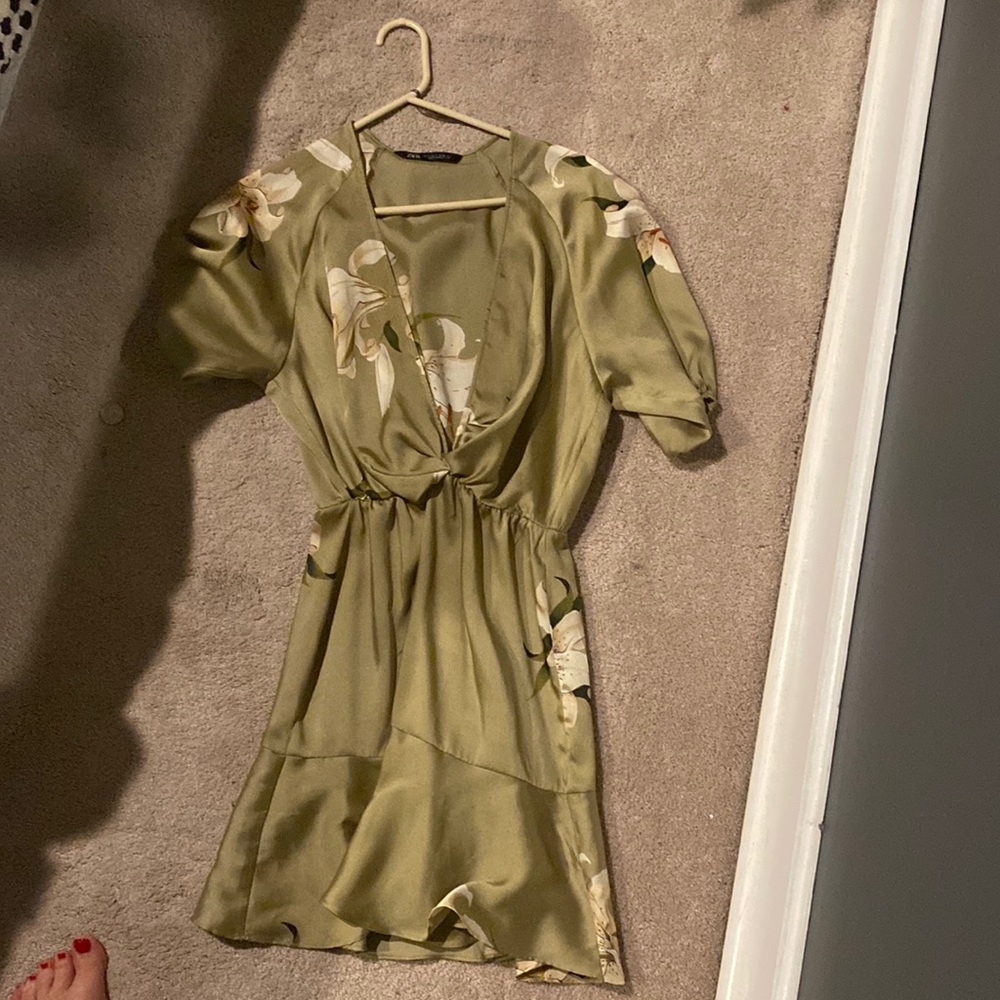 Zara floral dress with Lily detail